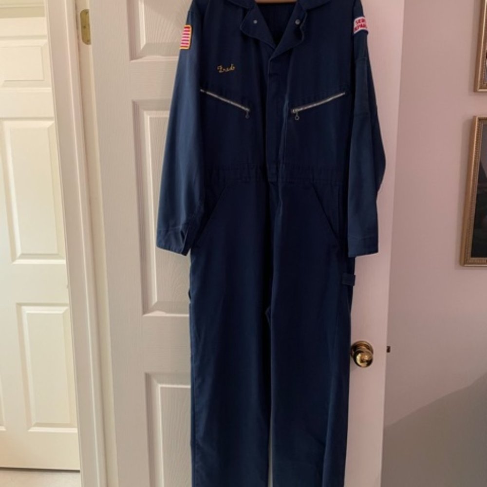 Dickies Blue Coverall with Patches